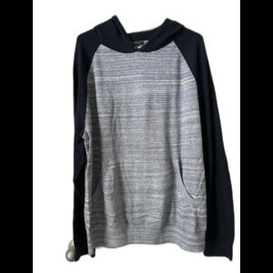 Banana Republic Hooded Sweatshirt Hoodie Cotton Kangaroo Pocket Raglan Sleeve XL
